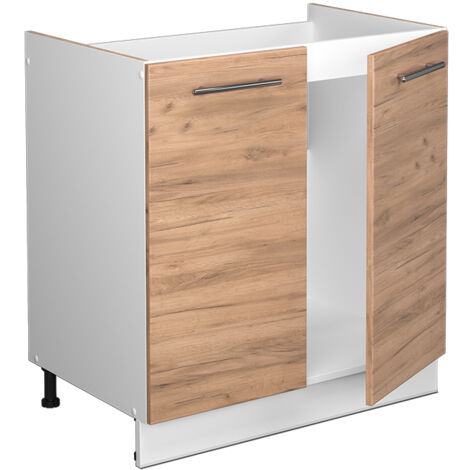 Mobile lavello cucina Fame-Line, Quercia dorata, 80 cm senza piano di lavoro, Vicco