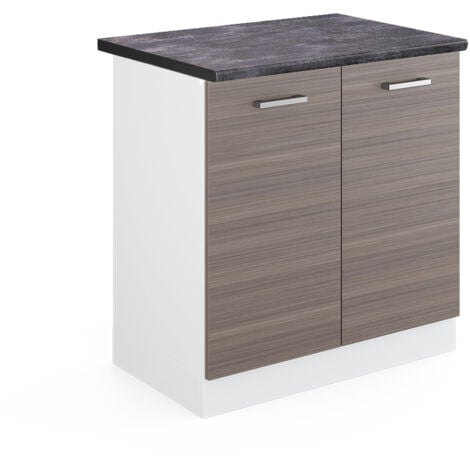 Mobile lavello cucina R-Line, Grigio, 80 cm , PL Antracite, Vicco