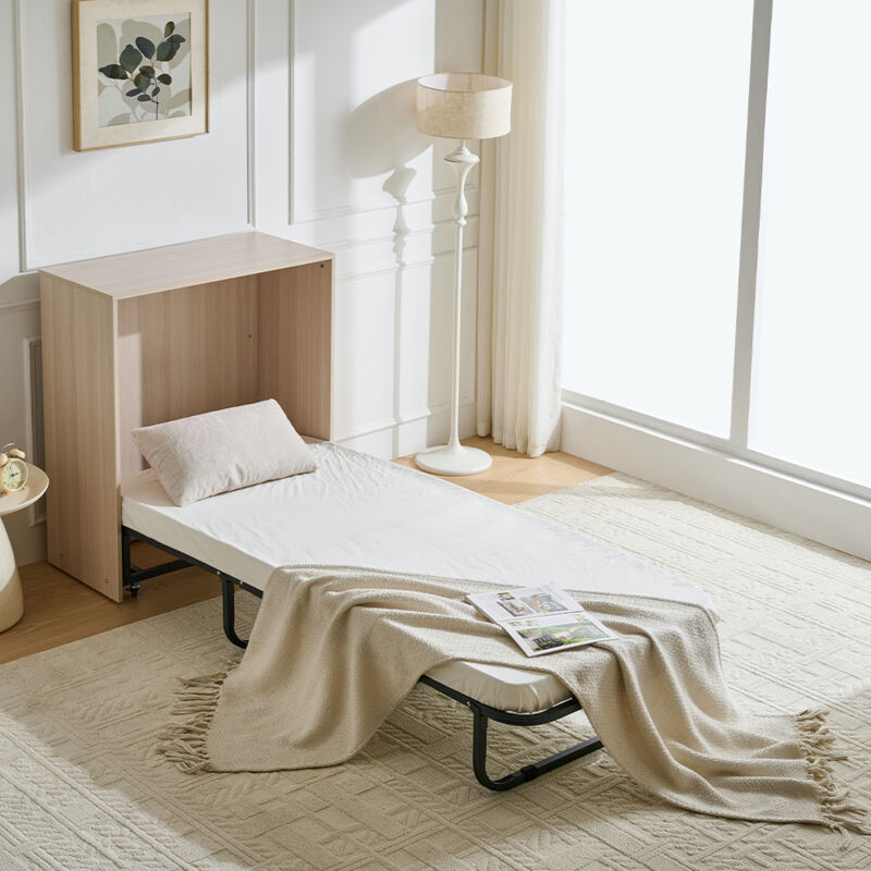 Mobile Letto A Scomparsa Singolo Salvaspazio Olmo Con Materasso E R...