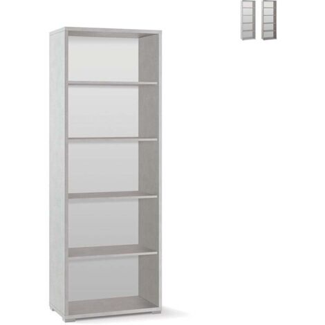 Mobile libreria 4 ripiani h199 l71 p41 colore bianco ossido db371k sarmog - Sarmog