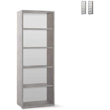Mobile libreria 4 ripiani h199 l71 p41 colore cemento db371k sarmog - Sarmog