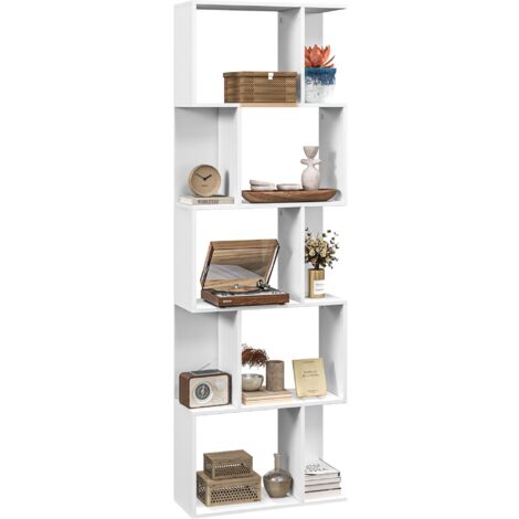 Mobile Libreria 5 Ripiani 60x24x184,5 cm Bianco