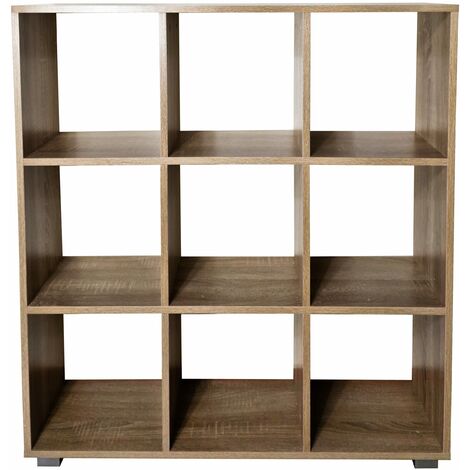 COSTWAY Libreria a 3 Livelli in Legno, Scaffale a 9 Cubi Porta Giocattoli e  Libri per Bambini, Scaffale con Kit Antiribaltamento per Camera da Letto,  Soggiorno, 107,5 x 33 x 107,5 cm