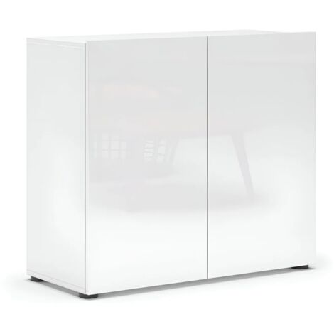 Mobile Madia 90x38x79 cm con 2 Ante e Ripiano