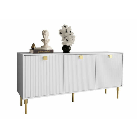 Il numero 1 del risparmio-CASSETTIERA 6 CASSETTI MODERNA IN LEGNO  135X48X77CM BIANCO E COLORE LEGNO