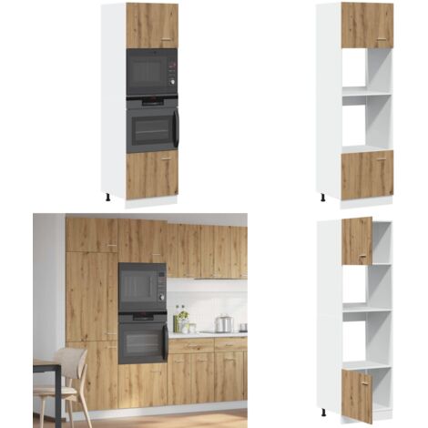 Mobile Microonde “Lyon” Rovere Artigianale 60x57x207 cm - Armadio microonde - Armadio da cucina