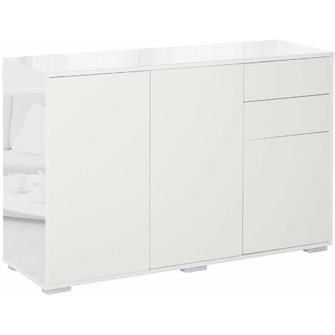 Mobile Multiuso 117x36x74 cm 2 Cassetti 3 ante  Bianco