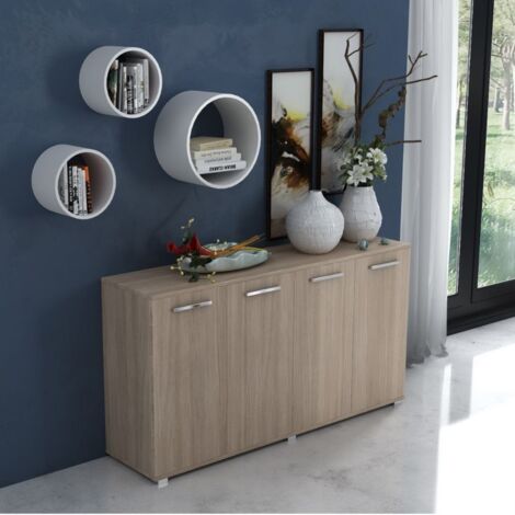 Mobile multiuso 180x45x80 ingresso e ufficio Viareggio colore olmo