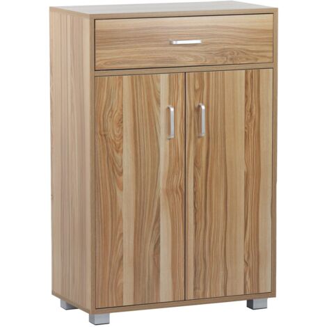 Mobile multiuso 2 ante e 1 cassetto 63x95 cm legno naturale