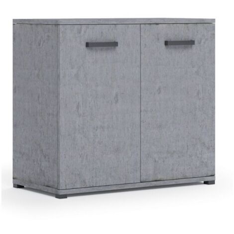 Mobile multiuso 90x45x80 ingresso e ufficio Mini Viareggio colore cemento