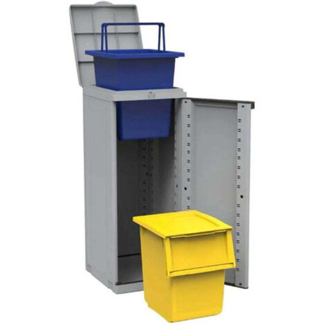 Mobile Pattumiera 1 Posto 35x39x89 Armadietto Raccolta Differenziata EcoLine 1