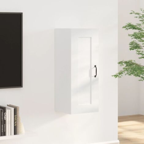 EASYCOMFORT Pensile Libreria da Parete Sospesa 8 Vani in 3 Diverse  Dimensioni, Bianco 85x14.5x47.5cm