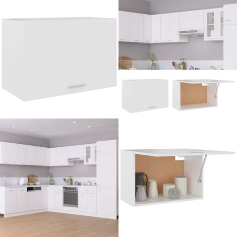 Mobile Pensile “Lyon” Bianco 60x31x40 cm in Legno Multistrato - Mobile pensile - Armadio in legno