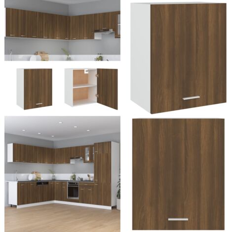 Mobile Pensile “Lyon” Rovere Marrone 50x31x60 cm - Armadio da cucina - Mobile da cucina