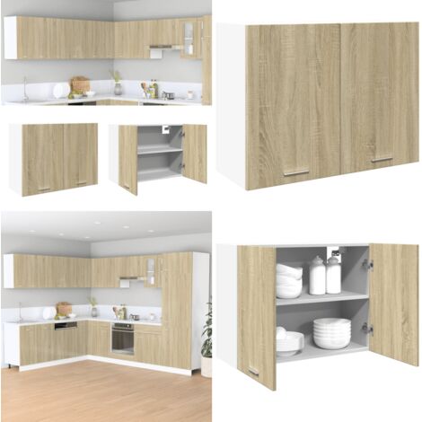 Mobile Pensile “Lyon” Rovere Sonoma 80x31x60 cm - Mobile da cucina - Armadio da cucina