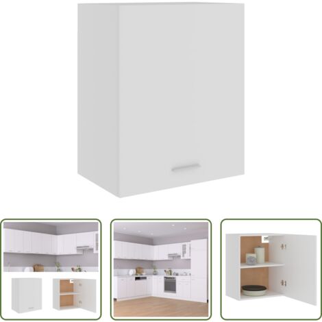 Mobile pensile -  Mobile Pensile “Lyon” Bianco 50x31x60 cm in Legno Multistrato