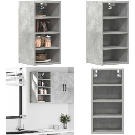 Mobile Pensile “Riga” Grigio Cemento 30x29,5x60 cm - Armadio a parete - Armadietto pensile