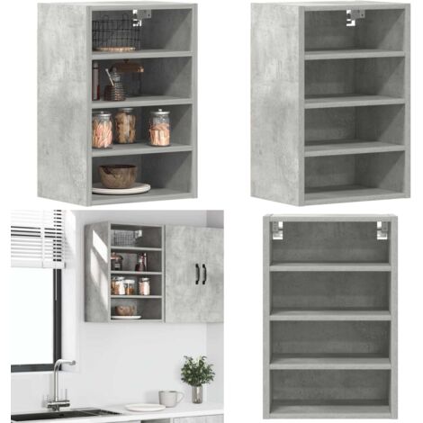 Mobile Pensile “Riga” Grigio Cemento 40x29,5x60 cm - Armadio a parete - Armadietto pensile