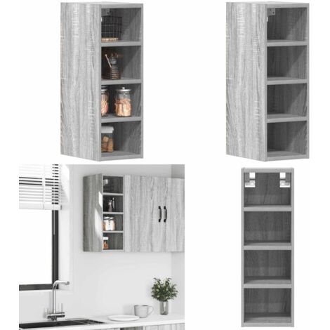 Mobile Pensile “Riga” Grigio Sonoma 20x29,5x60 cm - Armadio a parete - Armadietto pensile