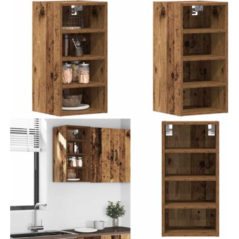 Mobile Pensile “Riga” Legno Antico 30x29,5x60 cm - Armadietto pensile - Cucina