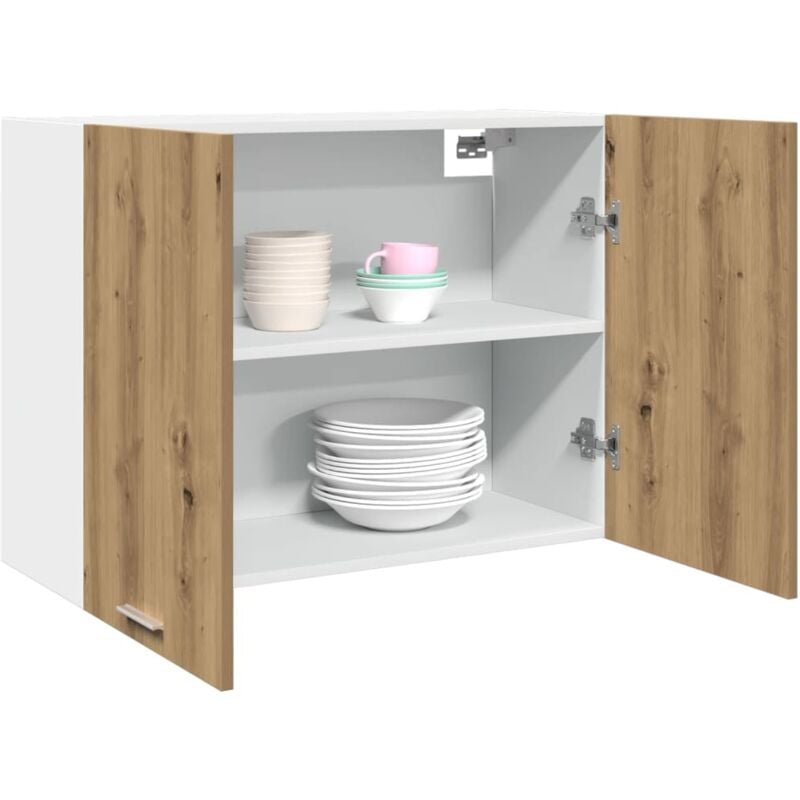 Mobile Pensile Rovere Artigianale 80x31x60 cm Legno Multistrato - Vidaxl