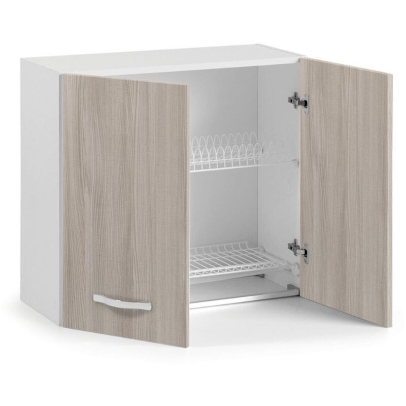 Mobile Pensile Scolapiatti Componibile Per Cucina Olmo Cm 80x32xh 7...