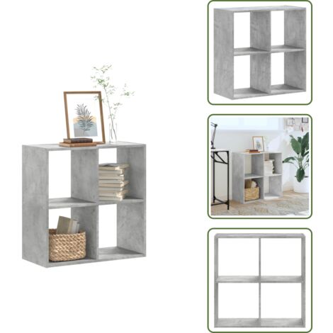Mobile per casa - vidaXL Libreria Grigio Cemento 68,5x32x68,5 cm in Legno Multistrato - Libreria per ufficio