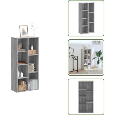 Mobile per casa - vidaXL Libreria Grigio Sonoma 50x25x105 cm in Legno Multistrato - Scaffale per libri