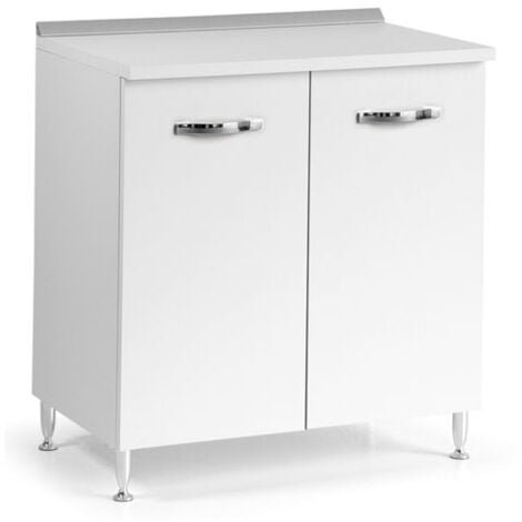Mobile per cucina componibile 80 cm con due ante bianco