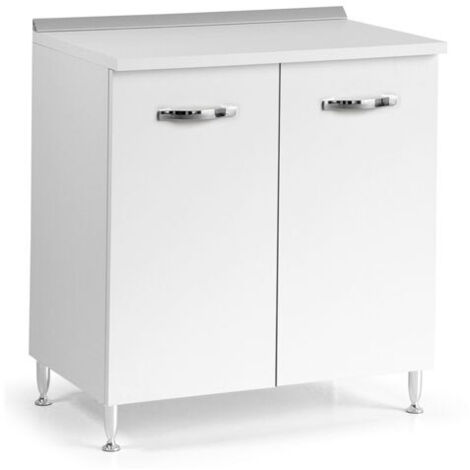 Mobile per cucina componibile 80 cm con due ante bianco