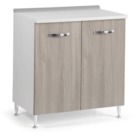 AZUR LINE Mobile per cucina componibile 80 cm con due ante olmo.