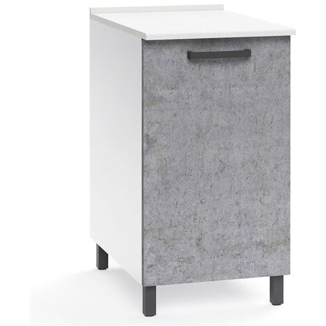 Mobile per cucina componibile con anta 40 cm cemento.