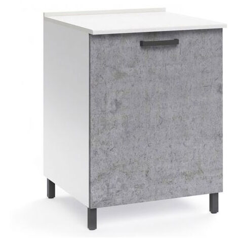 Mobile per cucina componibile con anta 60 cm cemento.