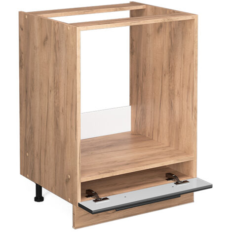 Mobile per forno da incasso Fame-Line, Antracite lucido, 60 cm senza piano di lavoro, Vicco