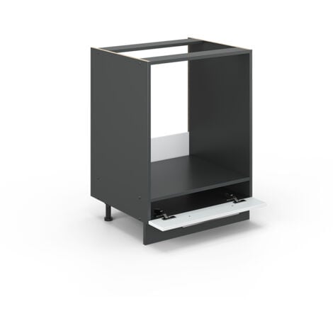 Mobile per forno da incasso Fame-Line, Bianco lucido, 60 cm senza piano di lavoro, Vicco