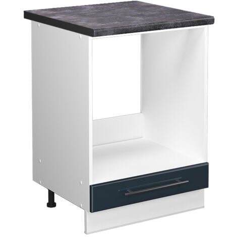 Mobile per forno da incasso Fame-Line, Blu scuro lucido, 60 cm , PL Antracite, Vicco