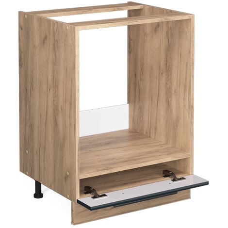 Mobile per forno da incasso Fame-Line, Blu scuro lucido, 60 cm senza piano di lavoro, Vicco