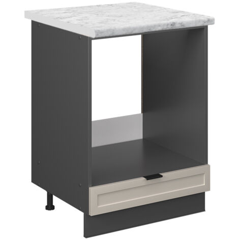 Mobile per forno da incasso Fame-Line, GrigioBeige, 60 cm , PL Marmo, Vicco