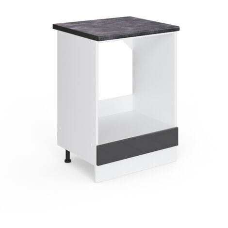 Mobile per forno da incasso R-Line, Antracite lucido, 60 cm , PL Antracite, Vicco