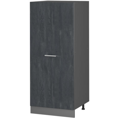 Mobile per forno da incasso R-Line, Calcestruzzo nero, 60 cm, Vicco