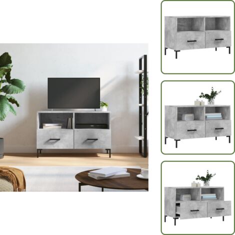 Mobile per interni - vidaXL Mobile per TV Grigio Cemento 80x36x50 cm Legno Multistrato - Mobile TV grigio cemento