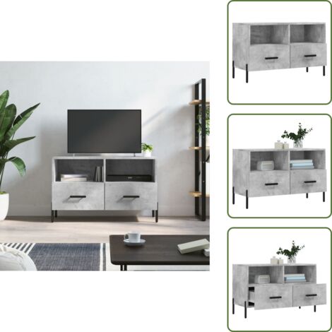 Mobile per interni - vidaXL Mobile per TV Grigio Cemento 80x36x50 cm Legno Multistrato - Mobile TV grigio cemento