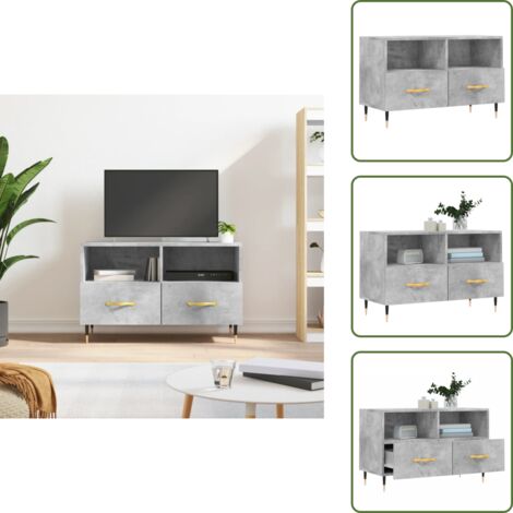 Mobile per interni - vidaXL Mobile per TV Grigio Cemento 80x36x50 cm Legno Multistrato - Mobile TV grigio cemento