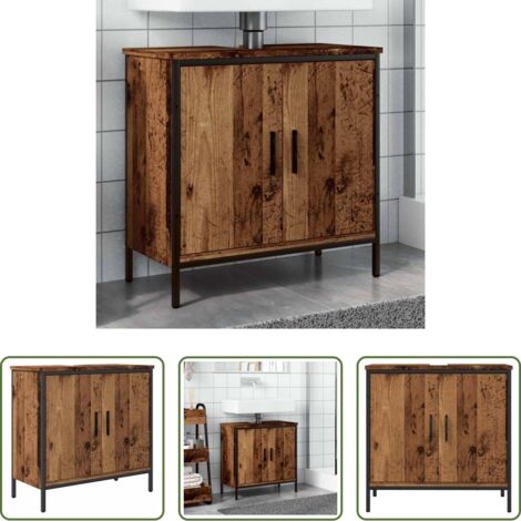 Mobile per lavabo -  Mobile Sottolavabo Legno Antico 60x30x60 cm Legno Multistrato