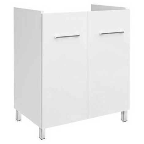 Mobile per lavatoio in ceramica 60x50 cm due ante - Olmo
