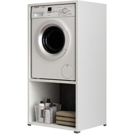 mobile per lavatrice bianco con vano 70x64x146 cm