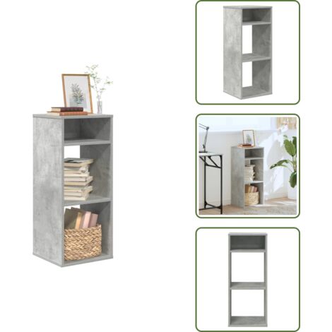 Mobile per libri - vidaXL Libreria Grigio Cemento 34x31x80 cm in Legno Multistrato - Libreria con piano
