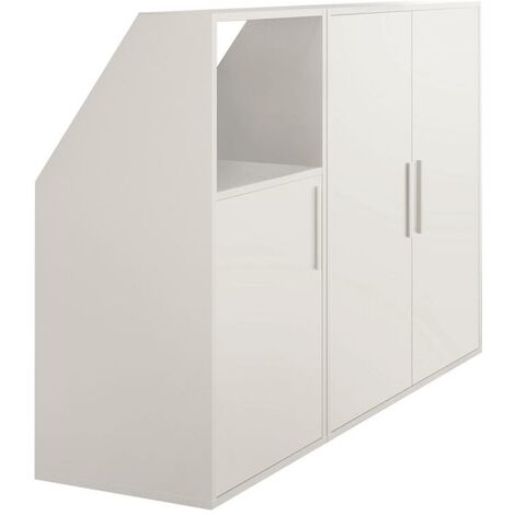 small Mobile Mobiletto Base Per Cucina Componibile Colore Bianco Frassinato  (80x50x85)