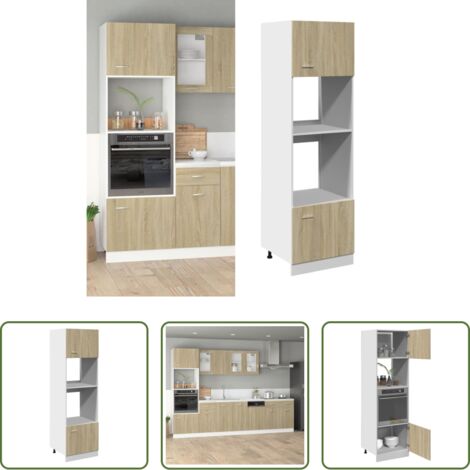 Mobile per microonde -  Mobile per Microonde “Lyon” Rovere Sonoma 60x57x207 cm