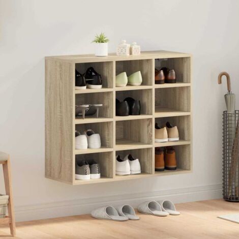 Mobile per scarpe rovere sonoma 103x30x51 cm Legno multistrato vidaXL
